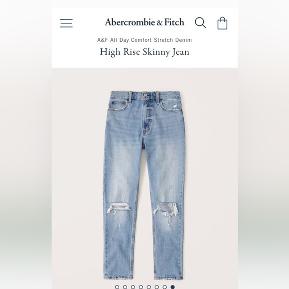 NWT Abercrombie & Fitch High Rise Skinny Jean, 36R - Picture 1 of 10